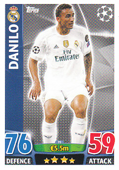 Danilo Real Madrid 2015/16 Topps Match Attax CL #75